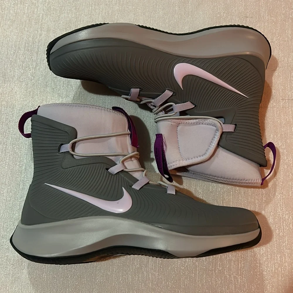 Nike Youths ‘Binzie’ Smoke Grey Violet High-Top Sneakers Size 3Y